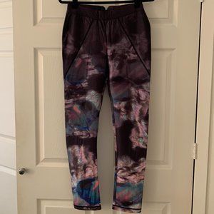 Cynthia Rowley Purple Watercolor Neoprene Leggings